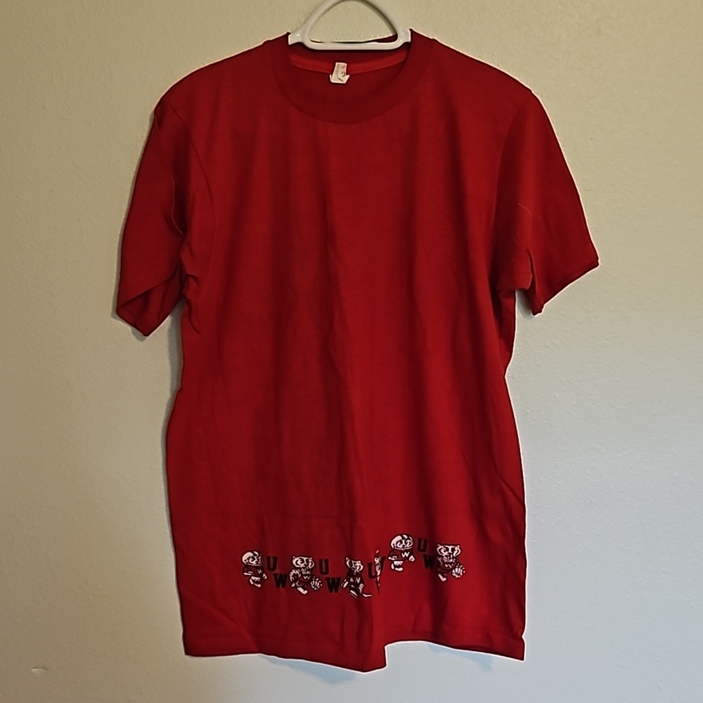 Vintage Collegiate Pacific single stitch UW Wiscosin Badger Sports t shirt Sz. L